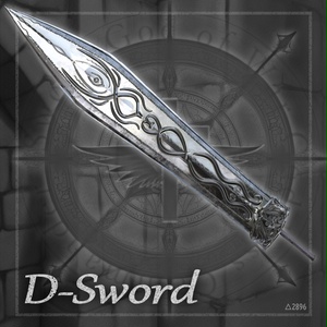 Original 3D model] D-Sword [two-handed sword] VRChat assumption with particles and gimmicks