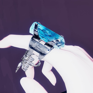 【VRChat】原石標本リング ベリル 6個セット (アクアマリン ゴシェナイト ヘリオドール レッドベリル エメラルド モルガナイト)　Gemstone Ring Beryl 缩略图 6