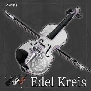 【オリジナル3Dモデル】Edel Kreis -エーデルクライス-【楽器型魔法武器】VRChat想定 パーティクルやギミック付き バイオリン　パイルバンカー　魔法武器