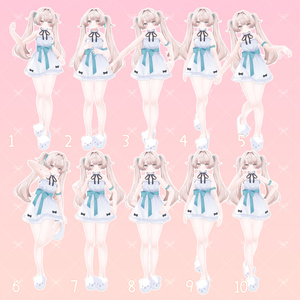 【無料有/＋Free sample】Pose Animation Set 1【50種】 缩略图 2