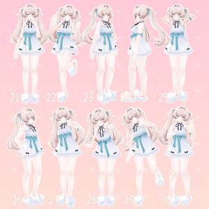 【無料有/＋Free sample】Pose Animation Set 1【50種】 缩略图 4