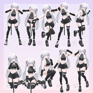 【無料有/＋Free sample】Pose Animation Set 3【50種】 缩略图 6