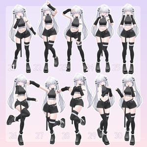 【無料有/＋Free sample】Pose Animation Set 3【50種】 缩略图 4