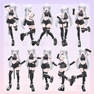 【無料有/＋Free sample】Pose Animation Set 3【50種】 缩略图 3
