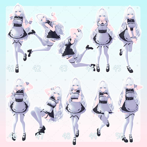 【無料有/＋Free sample】Pose Animation Set 4【50種】 缩略图 6