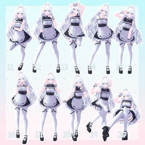 【無料有/＋Free sample】Pose Animation Set 4【50種】 缩略图 3