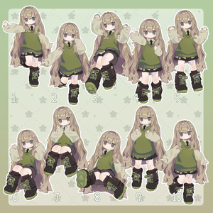 【無料有/＋Free sample】Pose Animation Set 5【50種】 缩略图 2