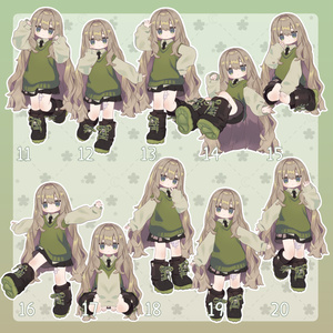 【無料有/＋Free sample】Pose Animation Set 5【50種】 缩略图 3