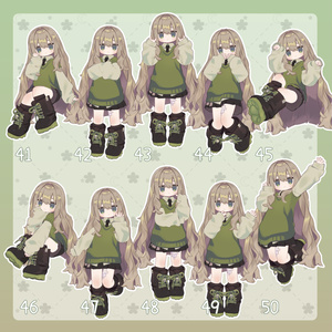 【無料有/＋Free sample】Pose Animation Set 5【50種】 缩略图 6