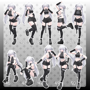 【無料有/＋Free sample】Pose Animation Set 8【50種】 缩略图 6