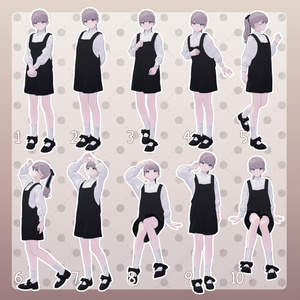 【無料有/＋Free sample】Pose Animation Set 6【50種】 缩略图 2
