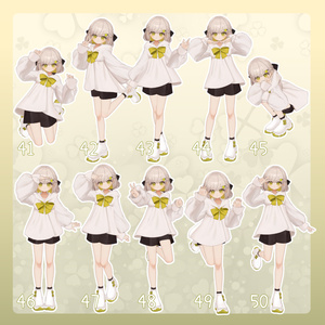 【無料有/＋Free sample】Pose Animation Set 7【50種】 缩略图 6