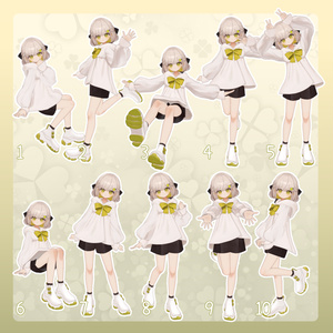 【無料有/＋Free sample】Pose Animation Set 7【50種】 缩略图 2