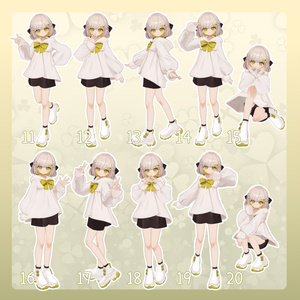 【無料有/＋Free sample】Pose Animation Set 7【50種】 缩略图 3