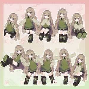 【無料有/＋Free sample】Pose Animation Set 10【50種】 缩略图 3