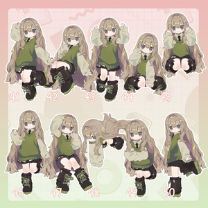 【無料有/＋Free sample】Pose Animation Set 10【50種】 缩略图 6