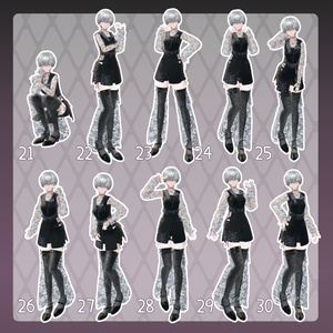 【無料有/＋Free sample】Pose Animation Set 11【50種】 缩略图 4