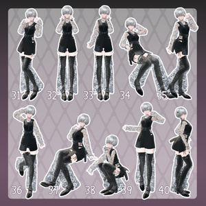 【無料有/＋Free sample】Pose Animation Set 11【50種】 缩略图 5