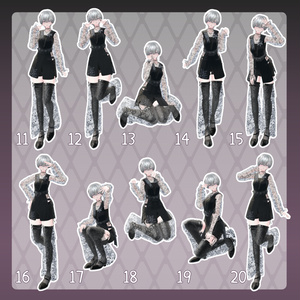 【無料有/＋Free sample】Pose Animation Set 11【50種】 缩略图 3