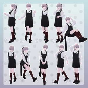 【無料有/＋Free sample】Pose Animation Set 13【50種】 缩略图 2