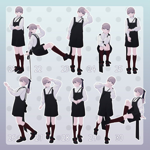 【無料有/＋Free sample】Pose Animation Set 13【50種】 缩略图 4