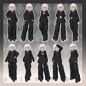 【無料有/＋Free sample】Pose Animation Set 33【50種】 缩略图 2