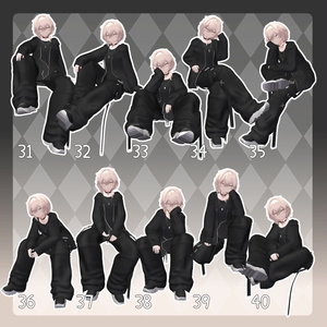 【無料有/＋Free sample】Pose Animation Set 33【50種】 缩略图 5