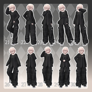 【無料有/＋Free sample】Pose Animation Set 33【50種】 缩略图 4