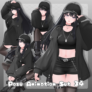 [Free Available / +Free sample] Pose Animation Set 34 [50 Types]