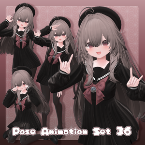 【無料有/＋Free sample】Pose Animation Set 36【50種】
