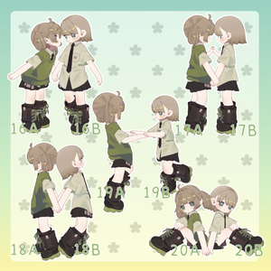 【無料有/＋Free sample】Pose Animation Set 37【50種】 缩略图 5