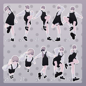 【無料有/＋Free sample】Pose Animation Set 38【50種】 缩略图 4