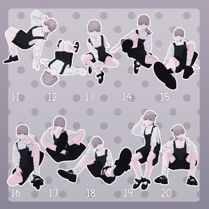 【無料有/＋Free sample】Pose Animation Set 38【50種】 缩略图 3