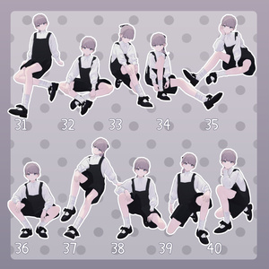 【無料有/＋Free sample】Pose Animation Set 38【50種】 缩略图 5