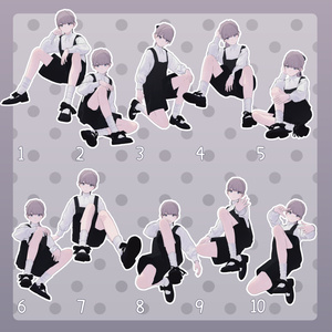 【無料有/＋Free sample】Pose Animation Set 38【50種】 缩略图 2