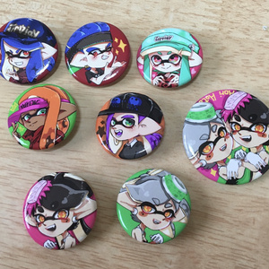 スプラトゥーン2 タコ 32mm 缶バッチ - 水野いちご店 - BOOTH