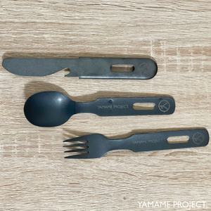MADE IN JAPAN 燕市製 ブラックカトラリーセット
