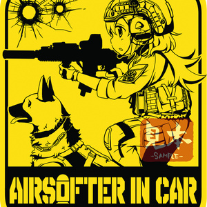 「AIRSOFTER IN CAR」車用マグネット