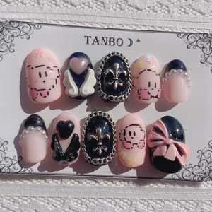 ネイルチップ メロンクリームソーダ くまちゃん - 3939ネイルチップ