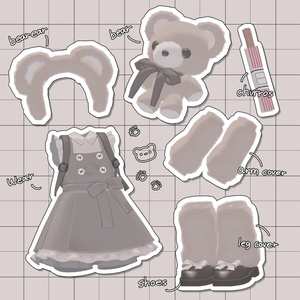 【⚠️期間終了⚠️】Nochicaちゃん応援版くまぱーくコーデ × Tutu Devil【3D衣装】 缩略图 3