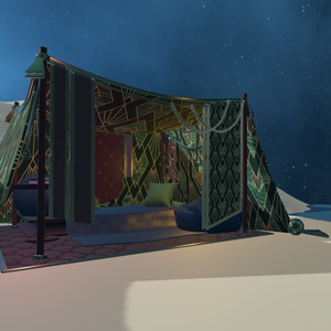 【VRChat想定】ゴールド・オアシス・テント 缩略图 2