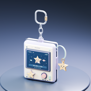 【無料 / VRChat向け素材】HOSHIBIN（星便）｜星のガジェットキーホルダー【3色・Blender / FBX】