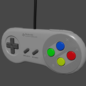 【無料DL可】スーファミコントローラー【3Dモデル】
