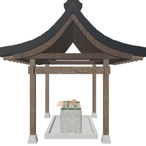 【無料DL可】神社(手水舎)【3Dモデル】 缩略图 3