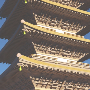 【無料DL可】五重塔【3Dモデル】