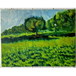 原画 油彩 絵画 『Wild Flowers 2025』｜丸形アートパ - かいがのみせ