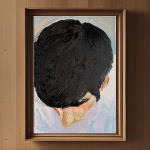 38×46㎝「リアルあかちゃん。２」油彩・原画・F8 38×46㎝「リアルあかちゃん。2」油彩・原画・F8