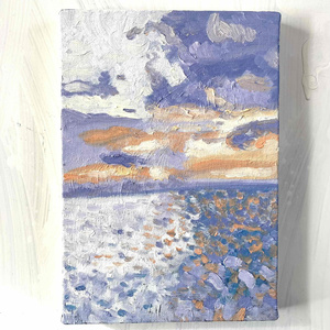 メリーゴーランド 油彩画 「夜のメリーゴーランド7」｜アート 絵画