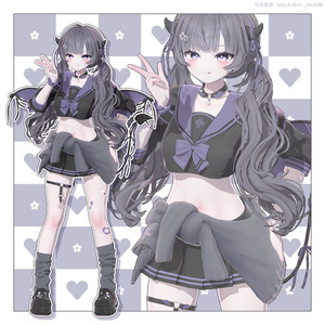 🩶🖤 小悪魔セーラー / 38アバター対応 🖤🩶 缩略图 34