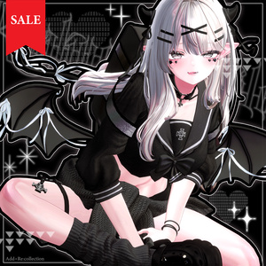 【✨SWセール中✨】🩶🖤 小悪魔セーラー / 38アバター対応 🖤🩶
